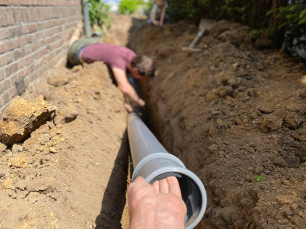 Boulder plumber repairing damaged sewer line