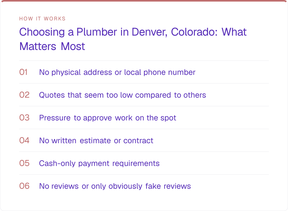 Choosing a Plumber in Denver, Colorado: What Matters Most - step-by-step overview