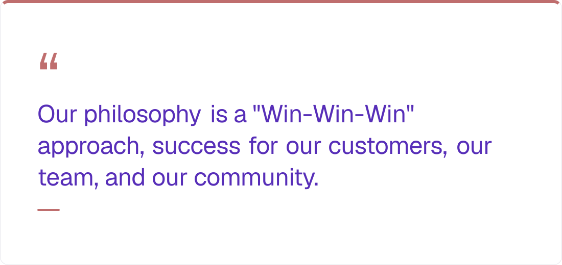 Our philosophy is a 