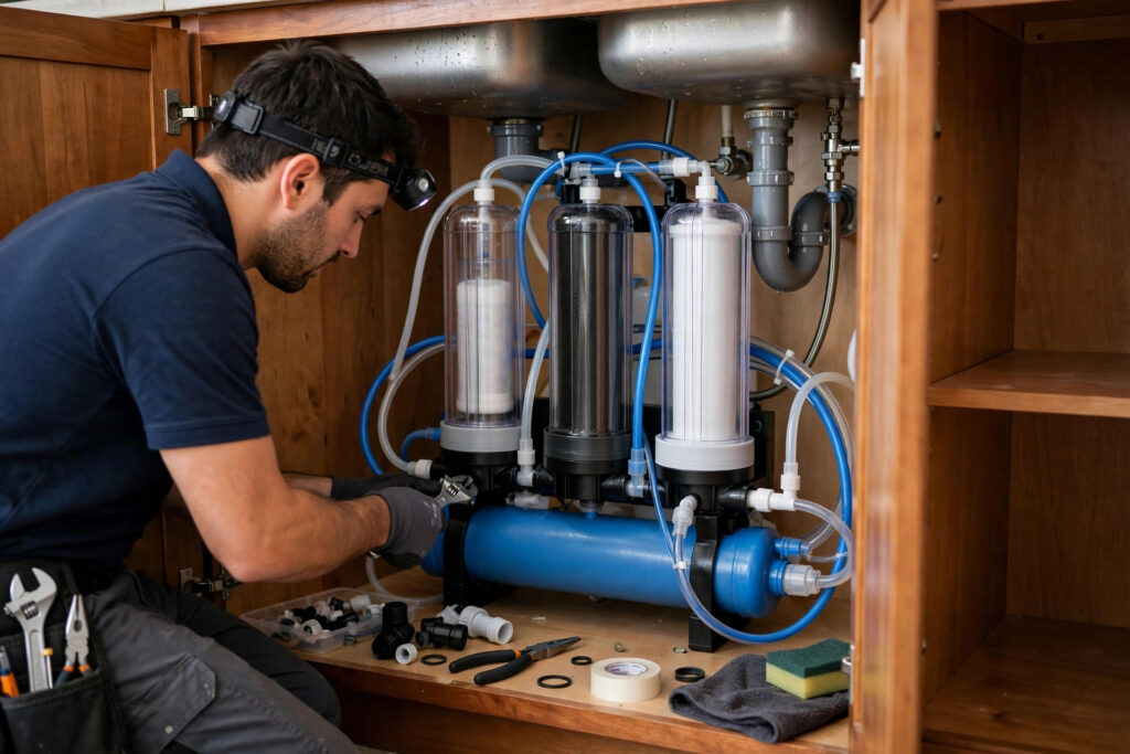 Installing a home water filtration system in Denver